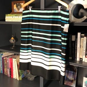 NWT Dress Barn Striped Skirt 2X